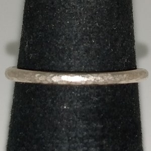 Silver Hammered Ring - handmade