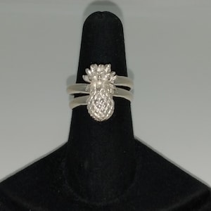 Pineapple Silver Ring - Handmade