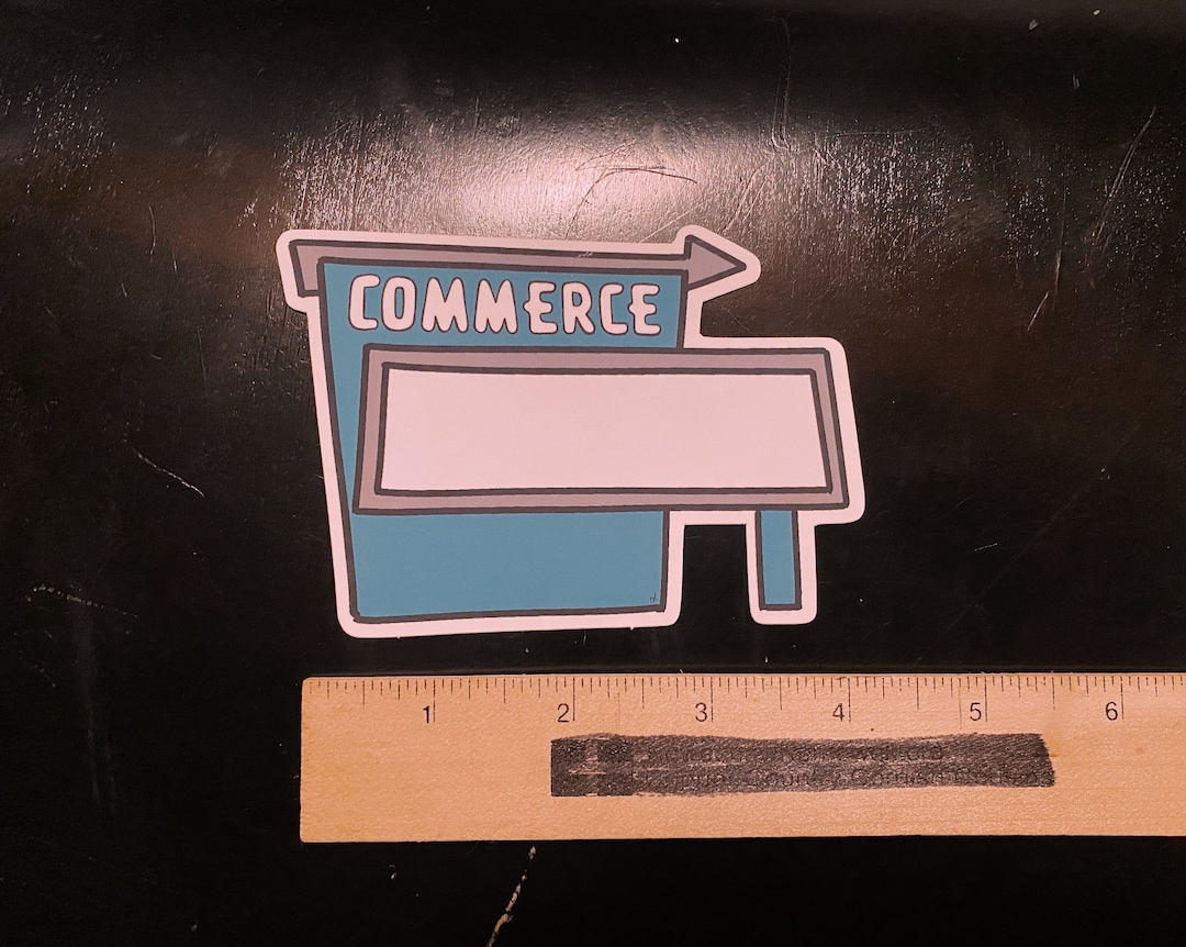 Commerce Drive in Sign Sticker - Etsy