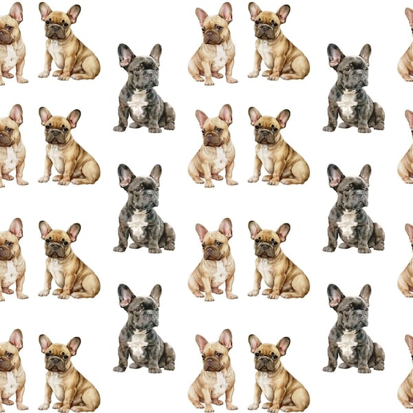 French Bulldog- 16oz Libbey Can Wrap- Digital File