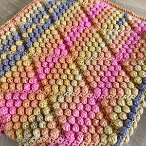 Sunset Ombre Handmade Crocheted Lap Blanket image 4