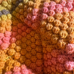 Sunset Ombre Handmade Crocheted Lap Blanket image 2