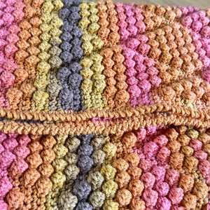 Sunset Ombre Handmade Crocheted Lap Blanket image 5