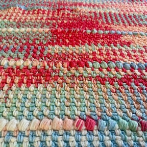 Twinberry Cheesecake Puff Handmade Crocheted Lap Blanket image 5