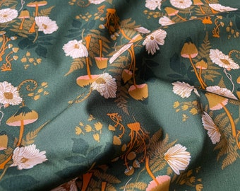 Wild Forgotten Fern & Fungus Acorn  by Bonnie Christine - Art Gallery Fabrics WFG-77609