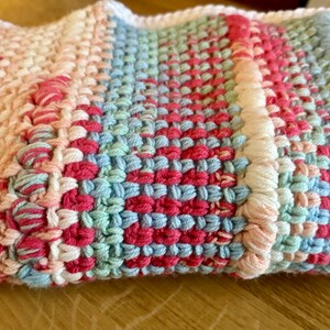 Twinberry Cheesecake Puff Handmade Crocheted Lap Blanket image 3