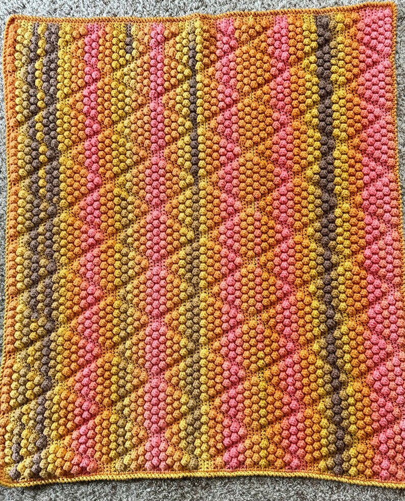 Sunset Ombre Handmade Crocheted Lap Blanket image 6