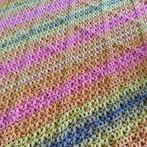 Sunset Ombre Handmade Crocheted Lap Blanket image 9