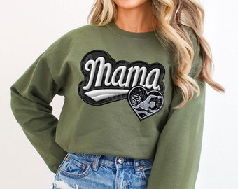 Faux Embroidery Swim Mama T-Shirt, Swim Mama, Swim Team