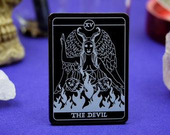 Goth Emo Spiritual Fortune Teller Tarot Card Enamel Pin Badge Death Devil Goth Emo Spiritual Fortune Teller Tarot Card Enamel Pin Badge Death Devil