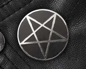 Pentagram Enamel Pin | Goth Gothic Gift Wiccan Occult Magick Halloween Spooky