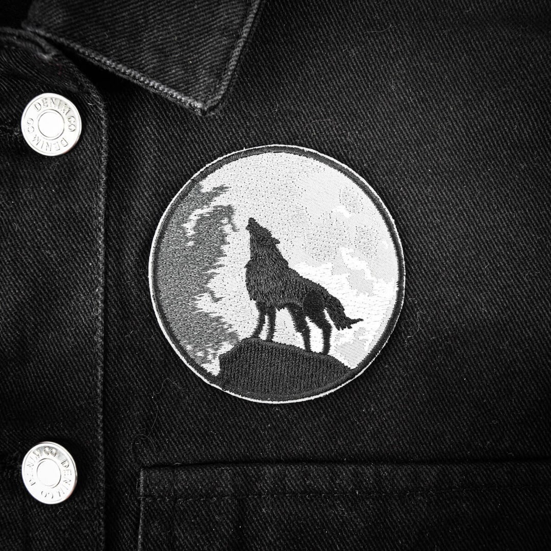 Wolf & Moon Iron-on Embroidered Patch Occult Satanic Horror Wiccan ...