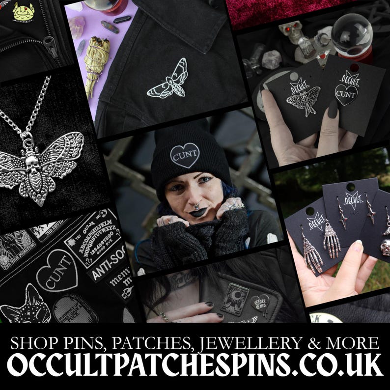 Sad Old Goth Enamel Pin | Occult Horror Halloween Goth Gothic Esoteric ...