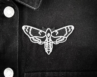 Death's-head Hawkmoth Moth Iron-on Embroidered Patch - Hannibal/ Silence of the Lambs Inspired
