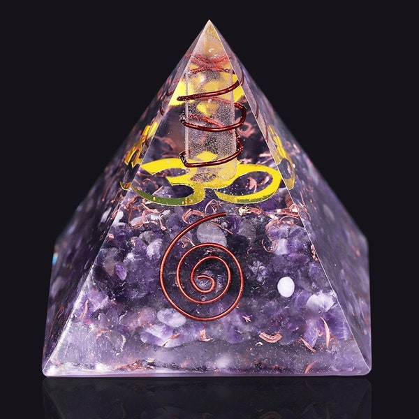 Orgonite Pyramid - OM Amethyst