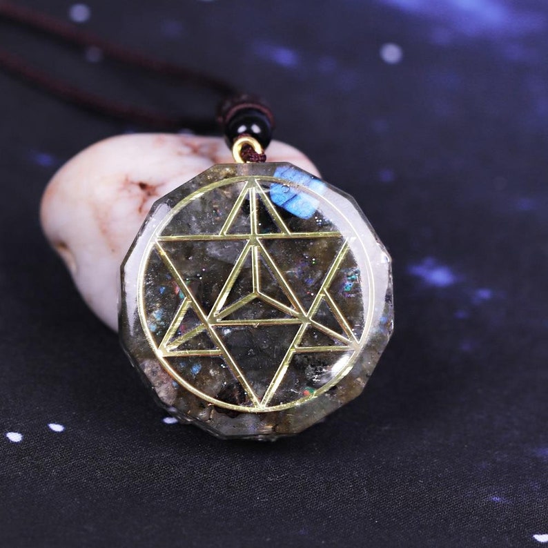 Orgonite Pendant Labradorite 5G Protection Necklace