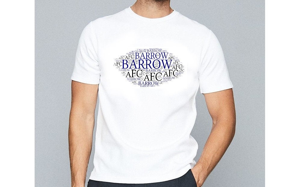 Brand New Bespoke Barrow AFC Football T Various Sizes UK