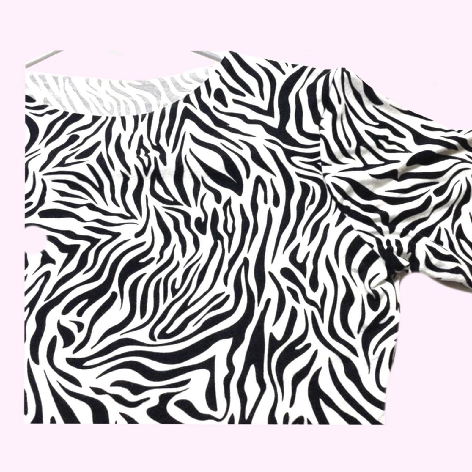 Zebra print baby Tshirt Bijgesneden zebra print shirt y2k Etsy
