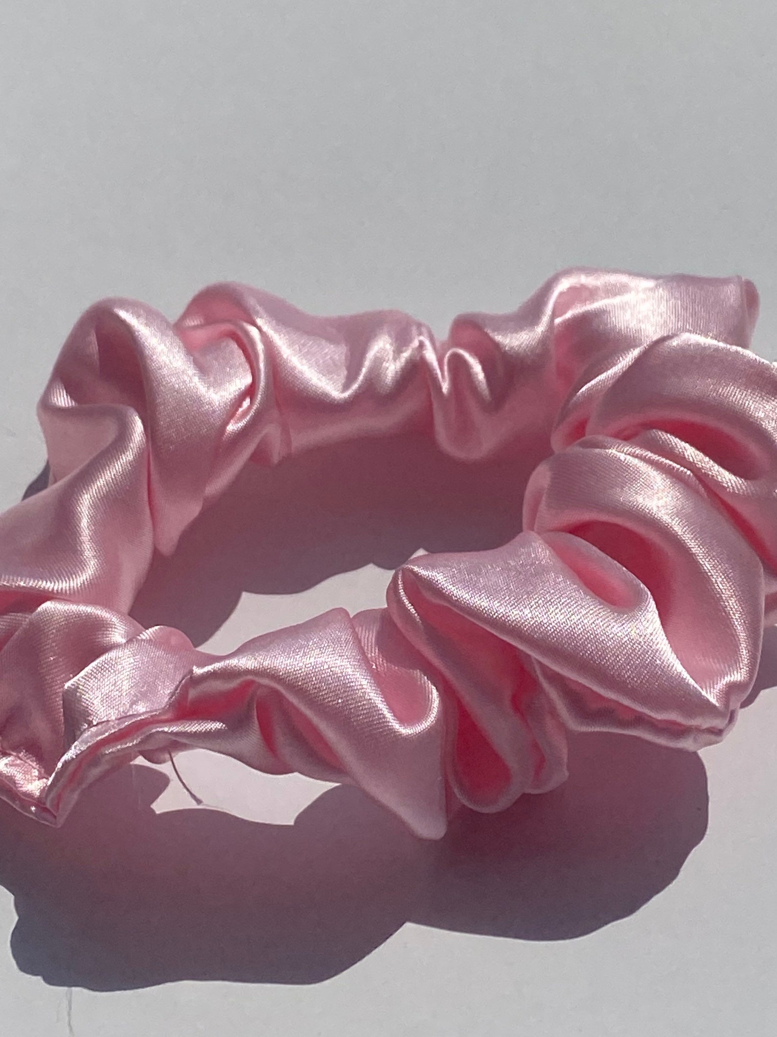 Pink Satin Scrunchie pink Silk Scrunchiebaby pink Satin Etsy