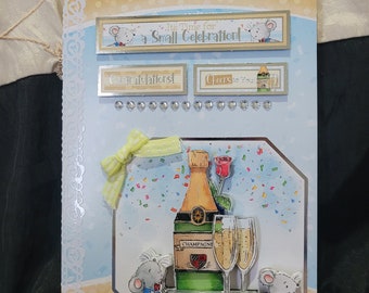 Large 3D Greeting Card - Mouse Celebration