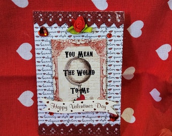 Valentines Greeting Card, Small - The World