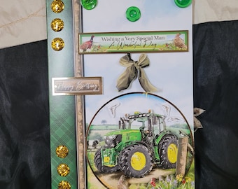 Large 3D Greeting Card - Tractor