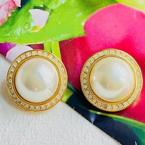Large Hoop Pearl Chanel Earrings Etsy Ireland