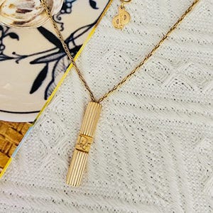 アクセサリー Dior Vintage Trotter Logo Gold Necklace Dior Trotter Necklace - Etsy