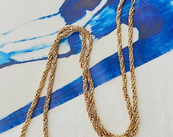 Christian Dior GROSSE ヴィンテージ 編み込みツイストロープ ロング