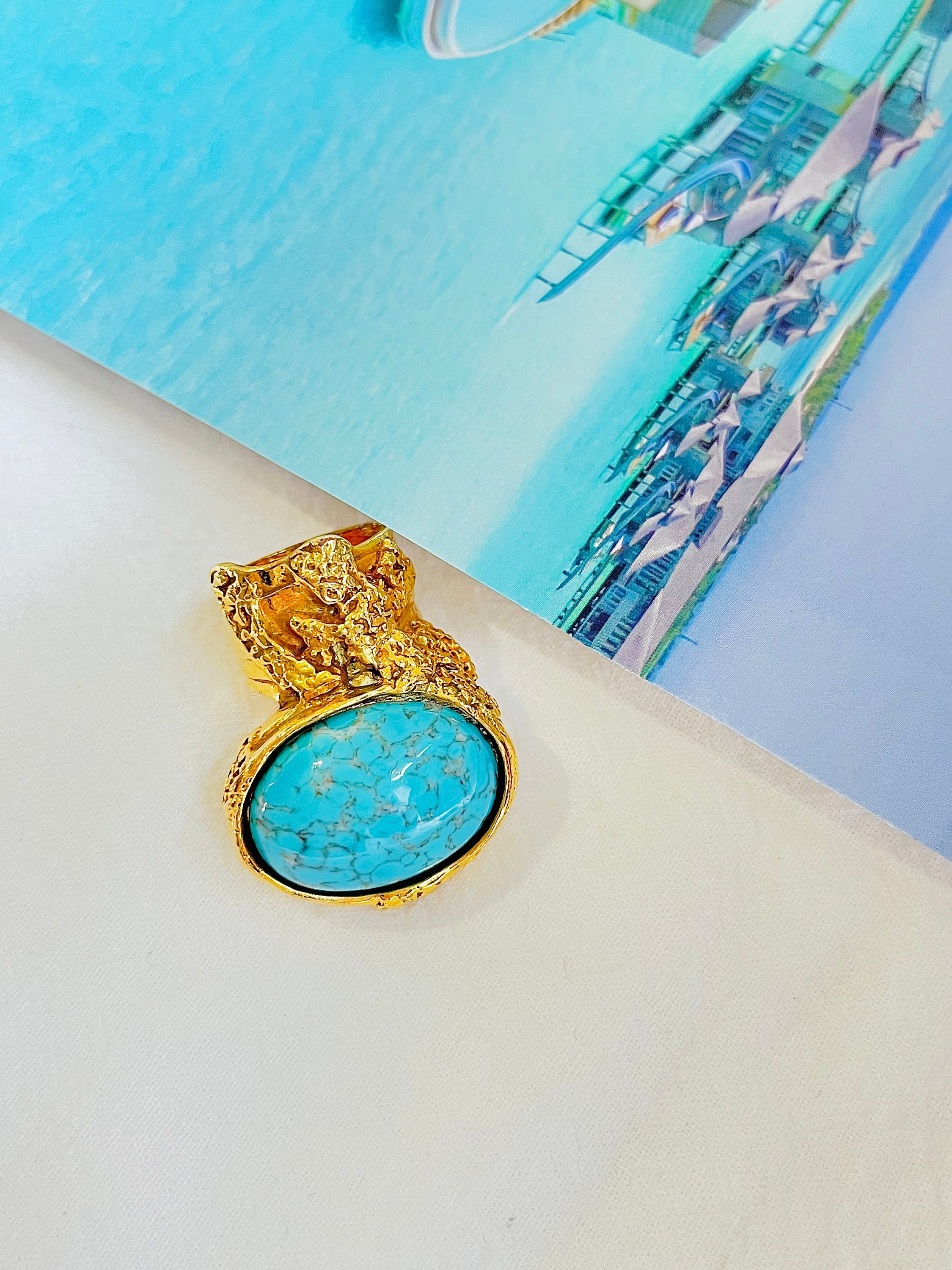 Yves Saint Laurent YSL Arty Turquoise Statement Enamel Yves Saint Laurent YSL Arty Turquoise Statement Enamel