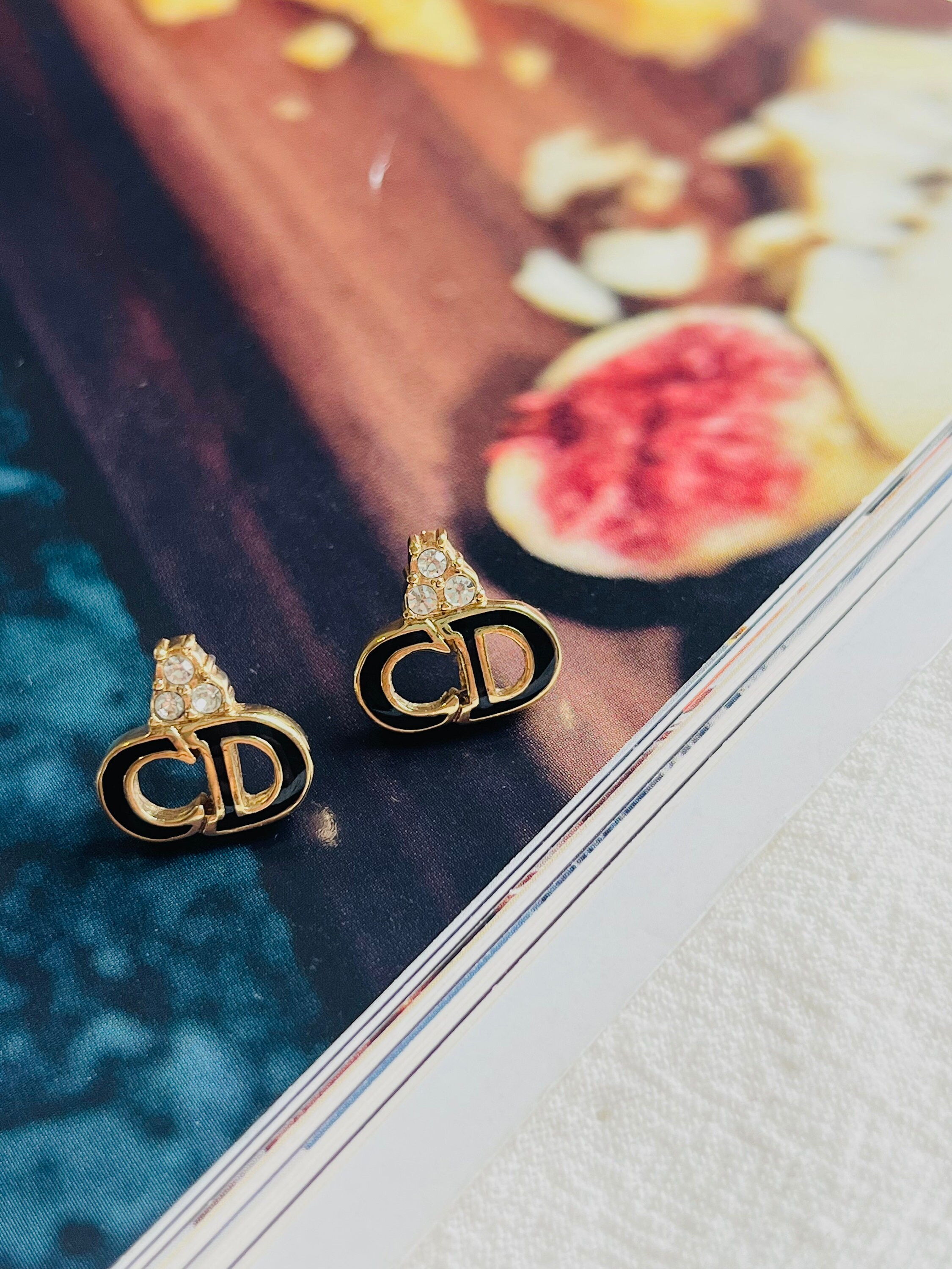 Christian Dior Vintage 1990s Monogram Logo Black CD Crystals Pierced Earrings, Mom, Y2K, Girl, Wife, Him Anniversary, Wedding, Birthday Gift - Etsy Christian Dior Vintage 1990s Monogram Logo Black CD Crystals Pierced Earrings, Mom, Y2K, Girl, Wife, Him Anniversary, Wedding, Birthday Gift - Etsy