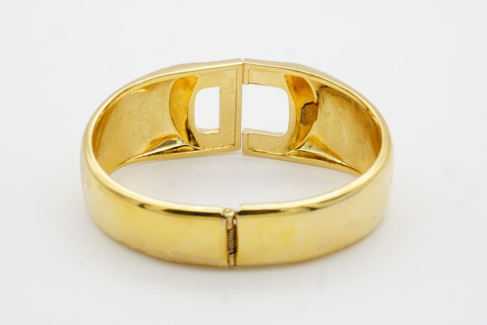 Christian Dior 1973 Logo CD Chunky Clamper Manschette Cuff