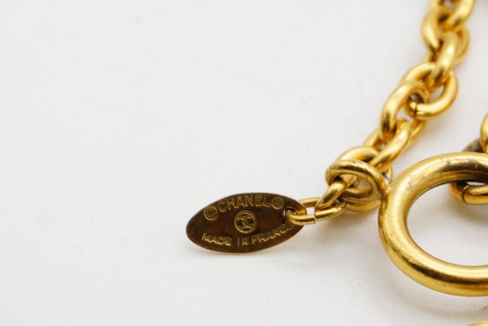 Chanel Vintage Iconic Logo CC Coco Pendant Matelassé Quilted Long
