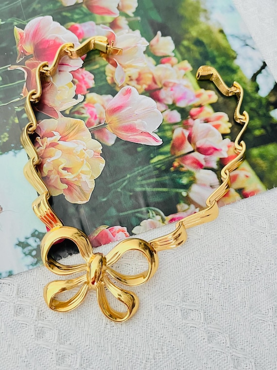 Yves Saint Laurent YSL Vintage Large Knot Bow Butterfly Ribbon 