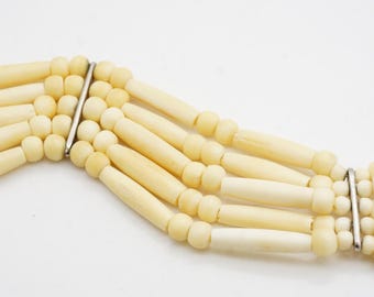 CHRISTIAN DIOR John Galliano 1998 Maasai Ivory Beads 5 Strands