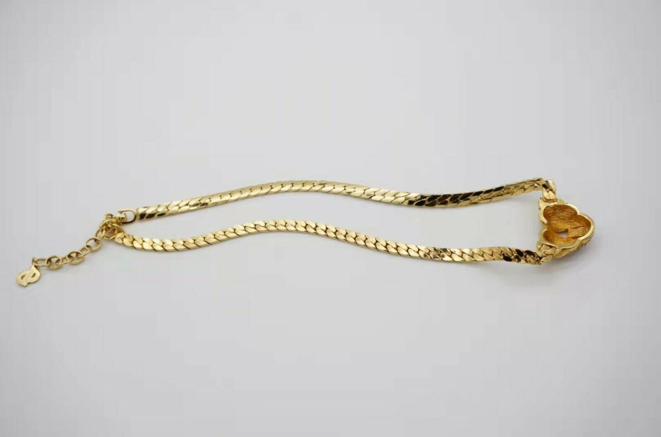 Christian Dior Vintage 1970s Croissant Interlock Crystals Etsy