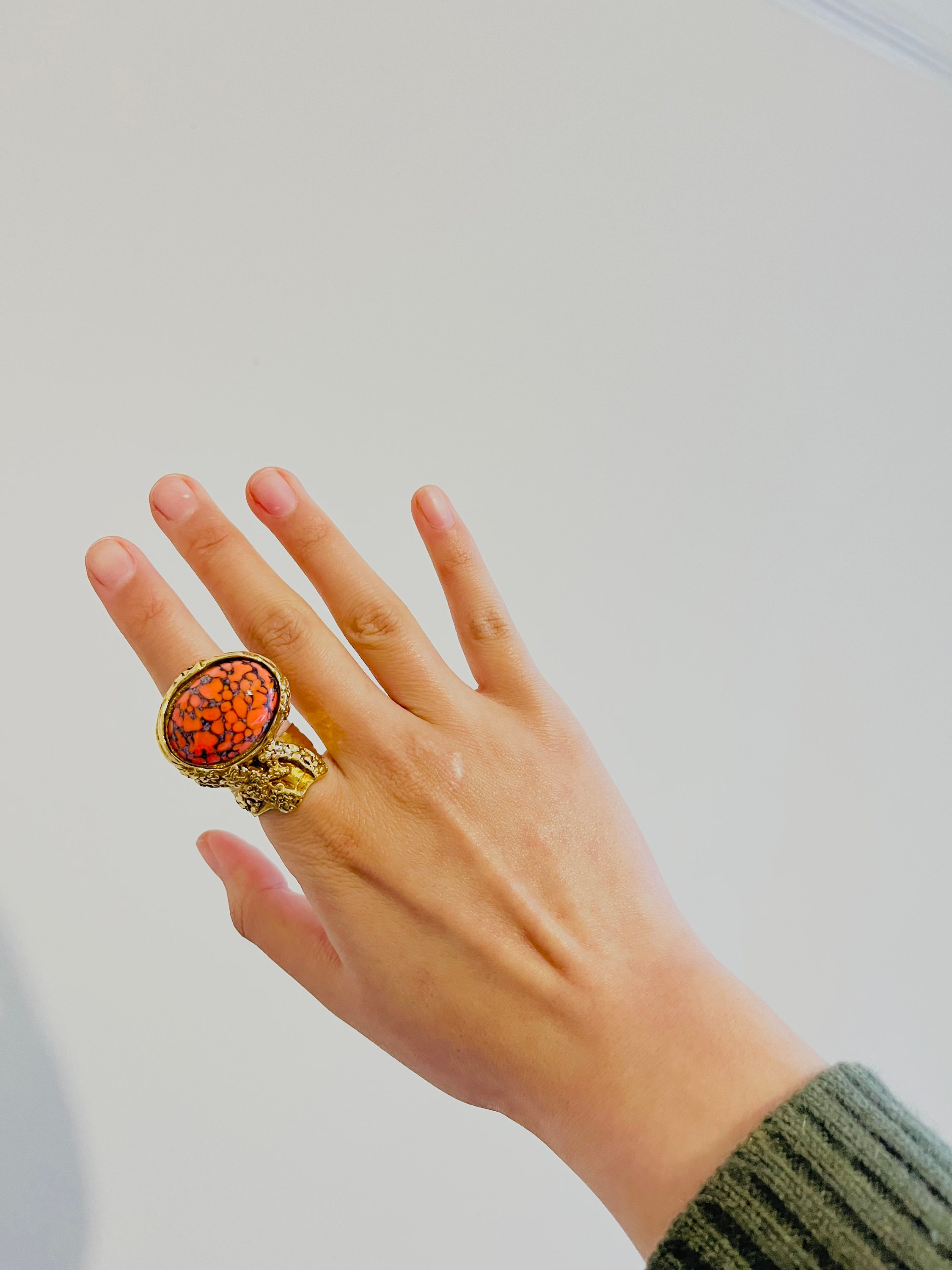 Yves Saint Laurent YSL Arty Cabochon Coral Orange Marble Chunky Ring, Size 7, Gold, Mom, Girl, Wife, Y2K, Him, Anniversary, Birthday Gift - Etsy Yves Saint Laurent YSL Arty Cabochon Coral Orange Marble Chunky Ring, Size 7, Gold, Mom, Girl, Wife, Y2K, Him, Anniversary, Birthday Gift - Etsy