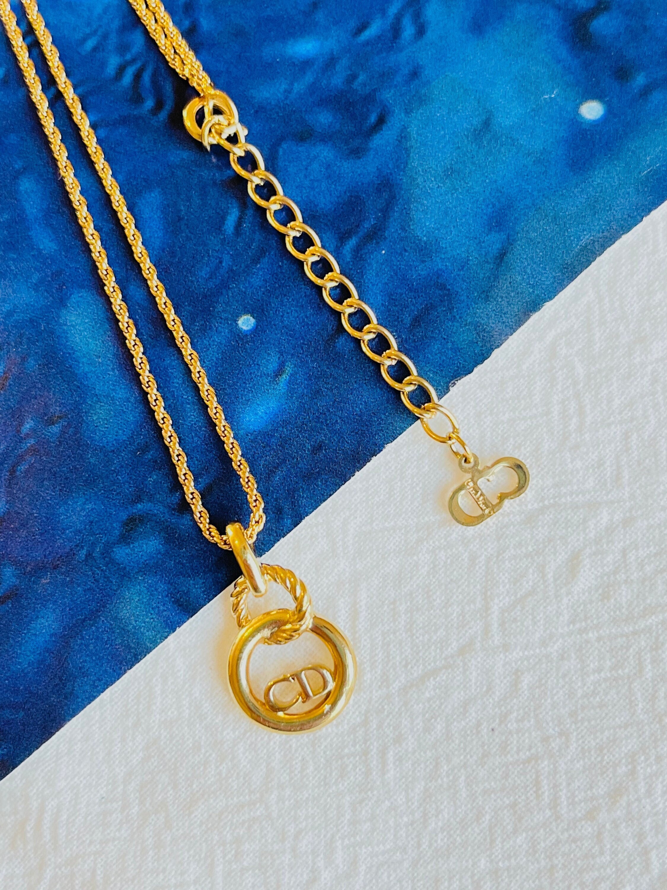Christian Dior Vintage 1980s CD Logo Monogram Circle Openwork