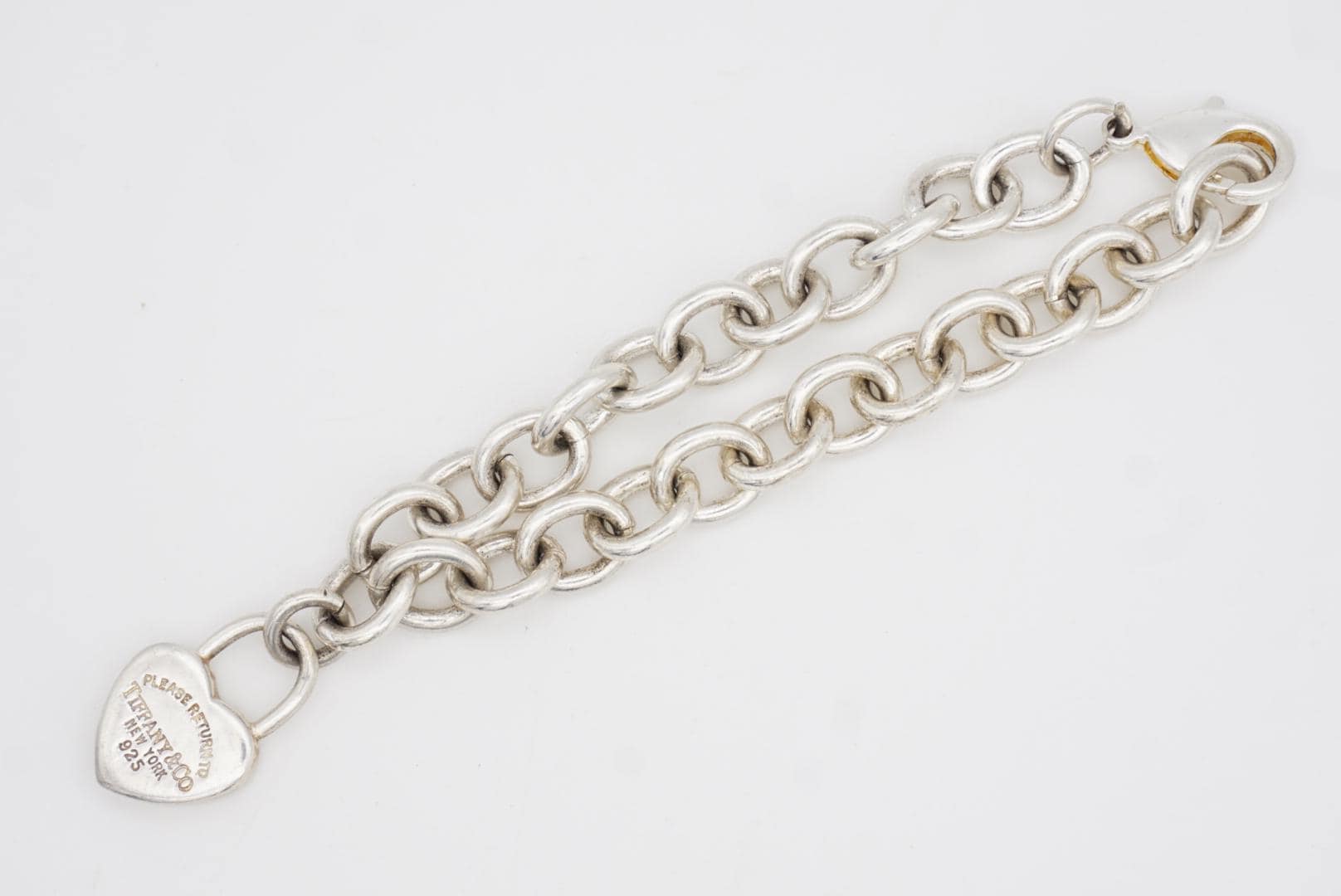 Tiffany & Co Vintage Please Return to Heart Lock Bracelet, 925