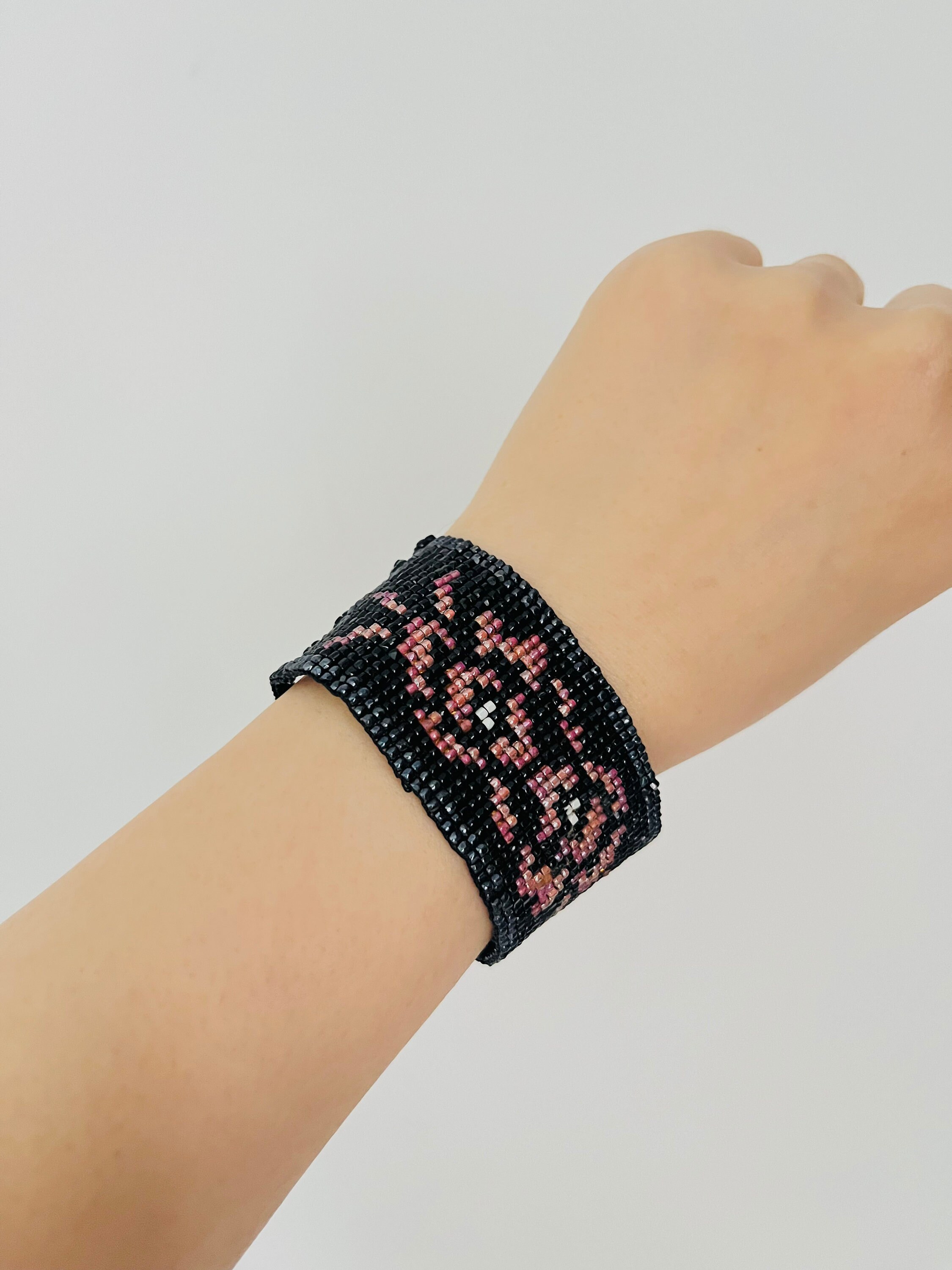 Christian Dior by John Galliano Masai 1997 Beads Black Red Pink