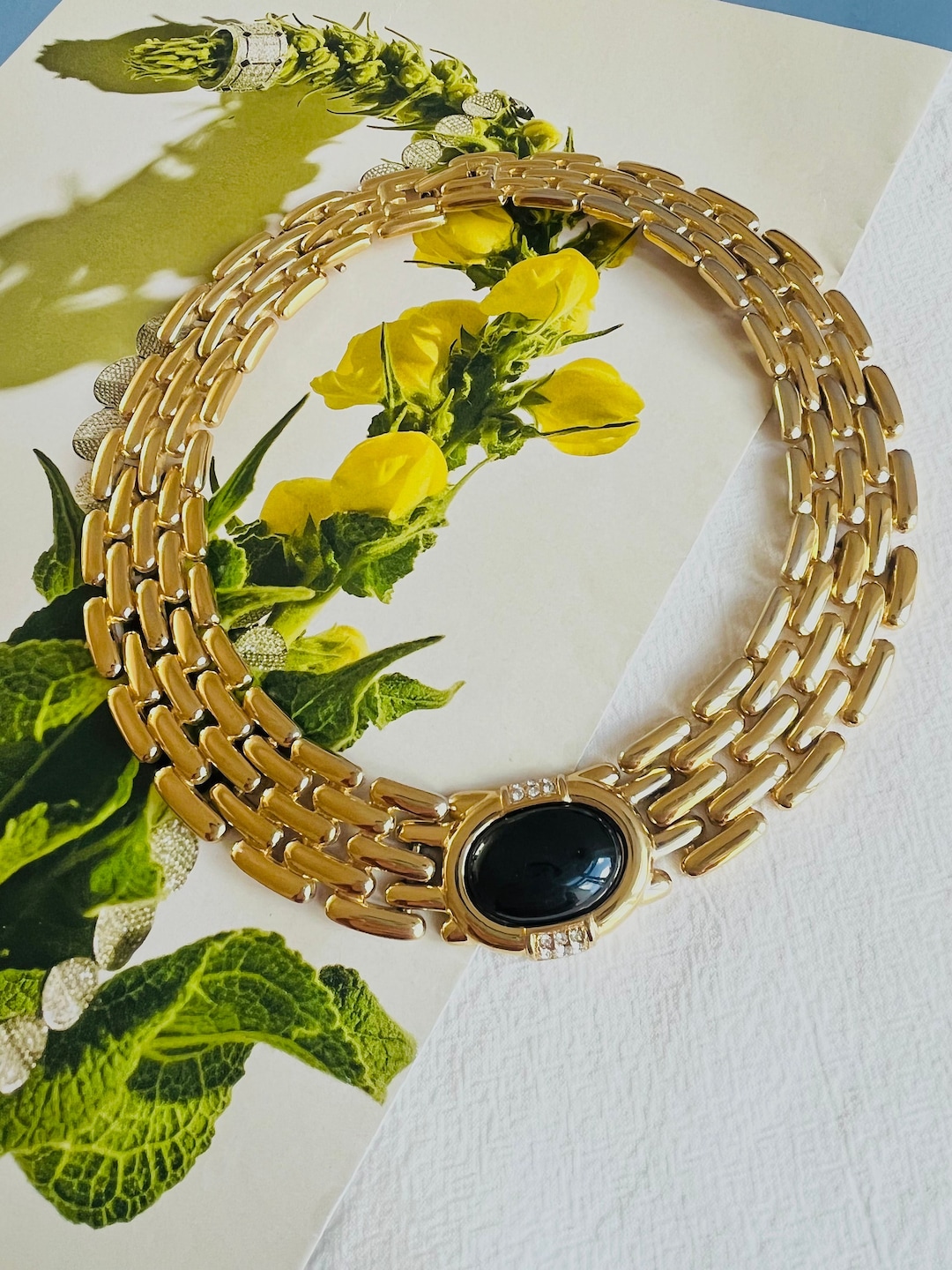80s woolrich ネイティブ柄XL ナバホ　ゴローズ　クロムハーツ Signed Givenchy Collar Necklace Vtg 1980s Gold Plated Chunky