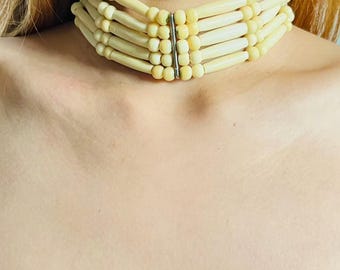 CHRISTIAN DIOR John Galliano 1998 Maasai Ivory Beads 5 Strands