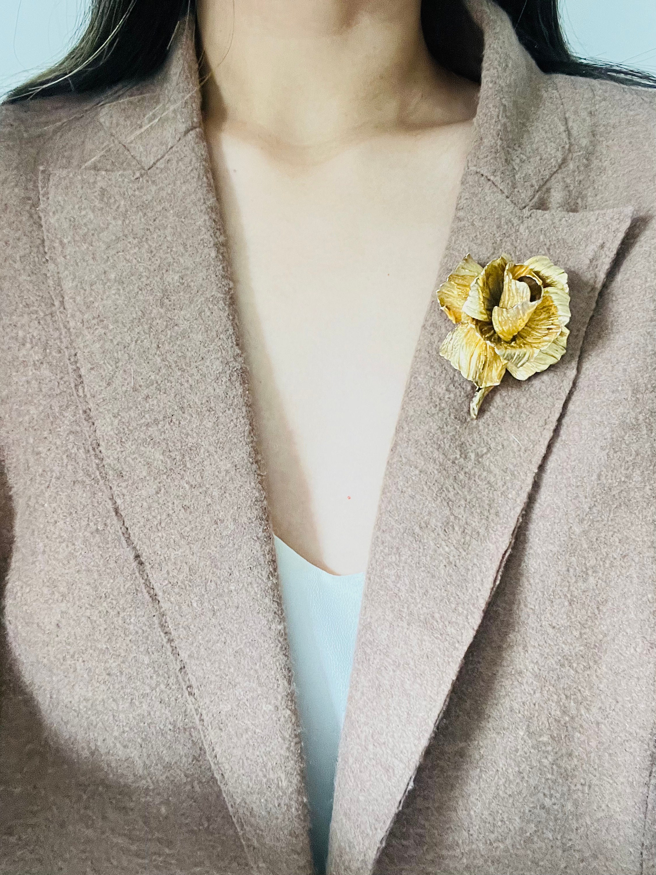 Christian Dior 1969 Vintage 3D Large Vivid Flourish Blossom Flower