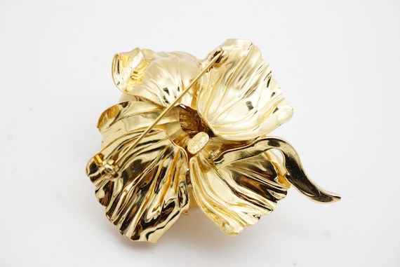 Christian Dior 1964 Vintage Large Sculpted 3D Vivid Rose Flower