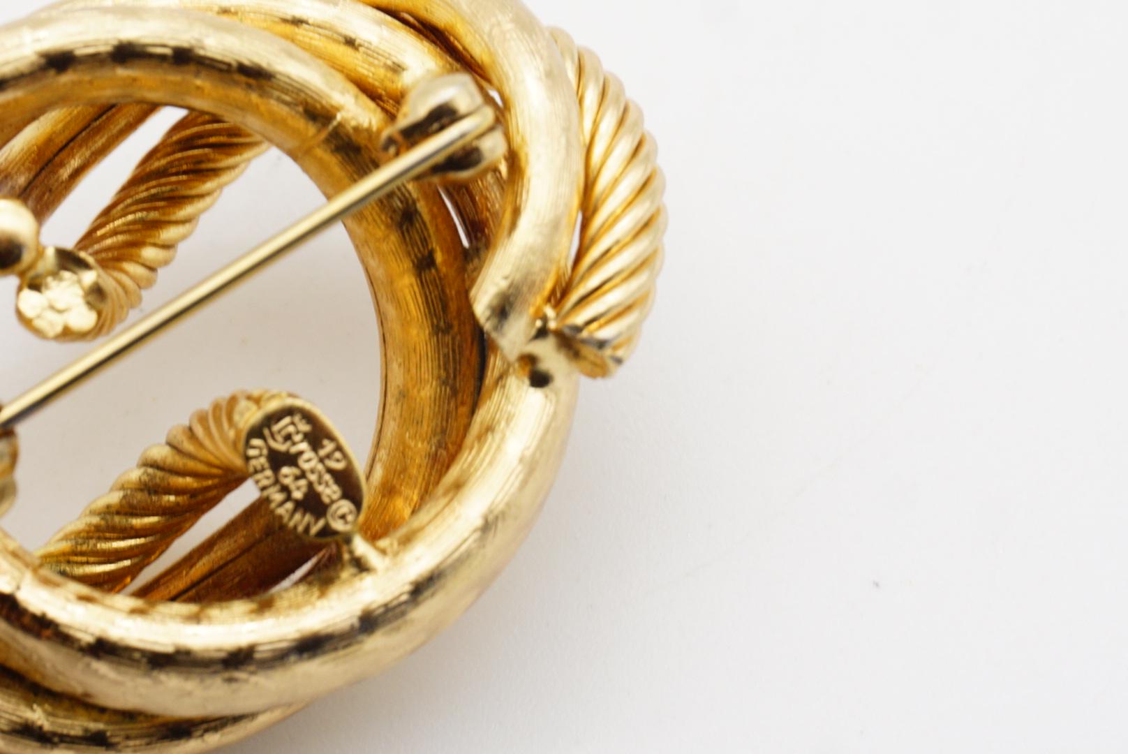 Christian Dior GROSSE 1964 Double Rope Wavy Twist Knot Swirl