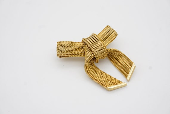 Christian Dior GROSSE 1969 Vintage Striped Bow Ri… - image 6