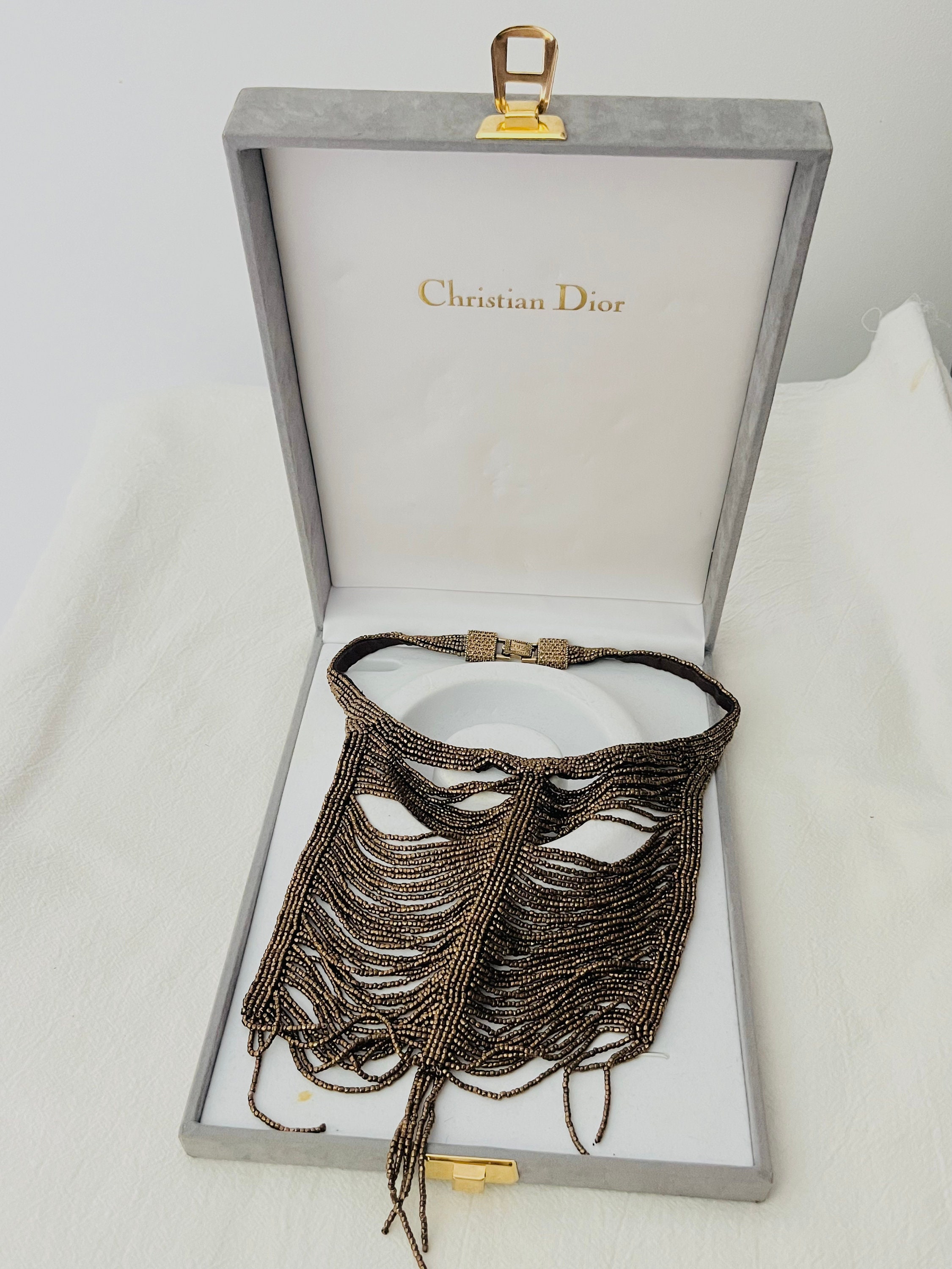 CHRISTIAN DIOR by John Galliano 1997 Masai Beads Crystals CHRISTIAN DIOR by John Galliano 1997 Masai Beads Crystals