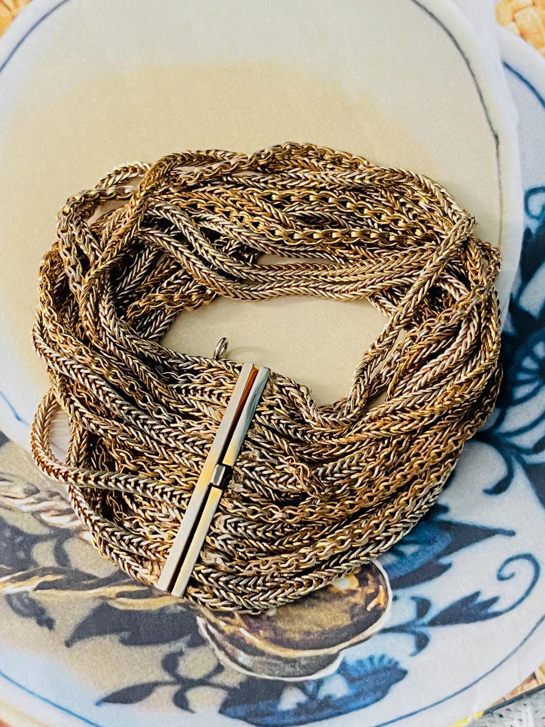 Christian Dior GROSSE 1958 13 Strands Layers Snake Twist Chain