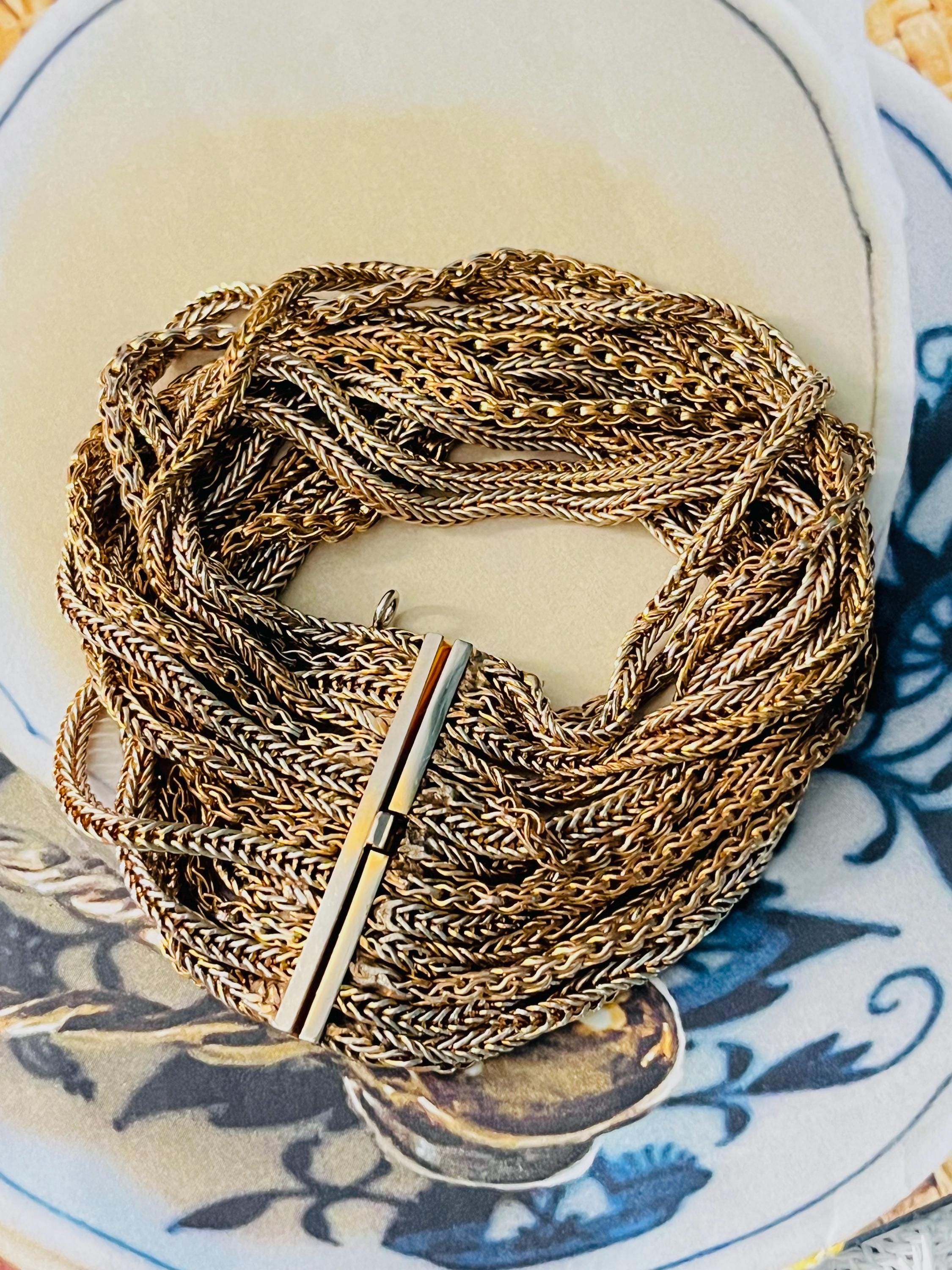 Christian Dior GROSSE 1958 13 Strands Layers Snake Twist Chain