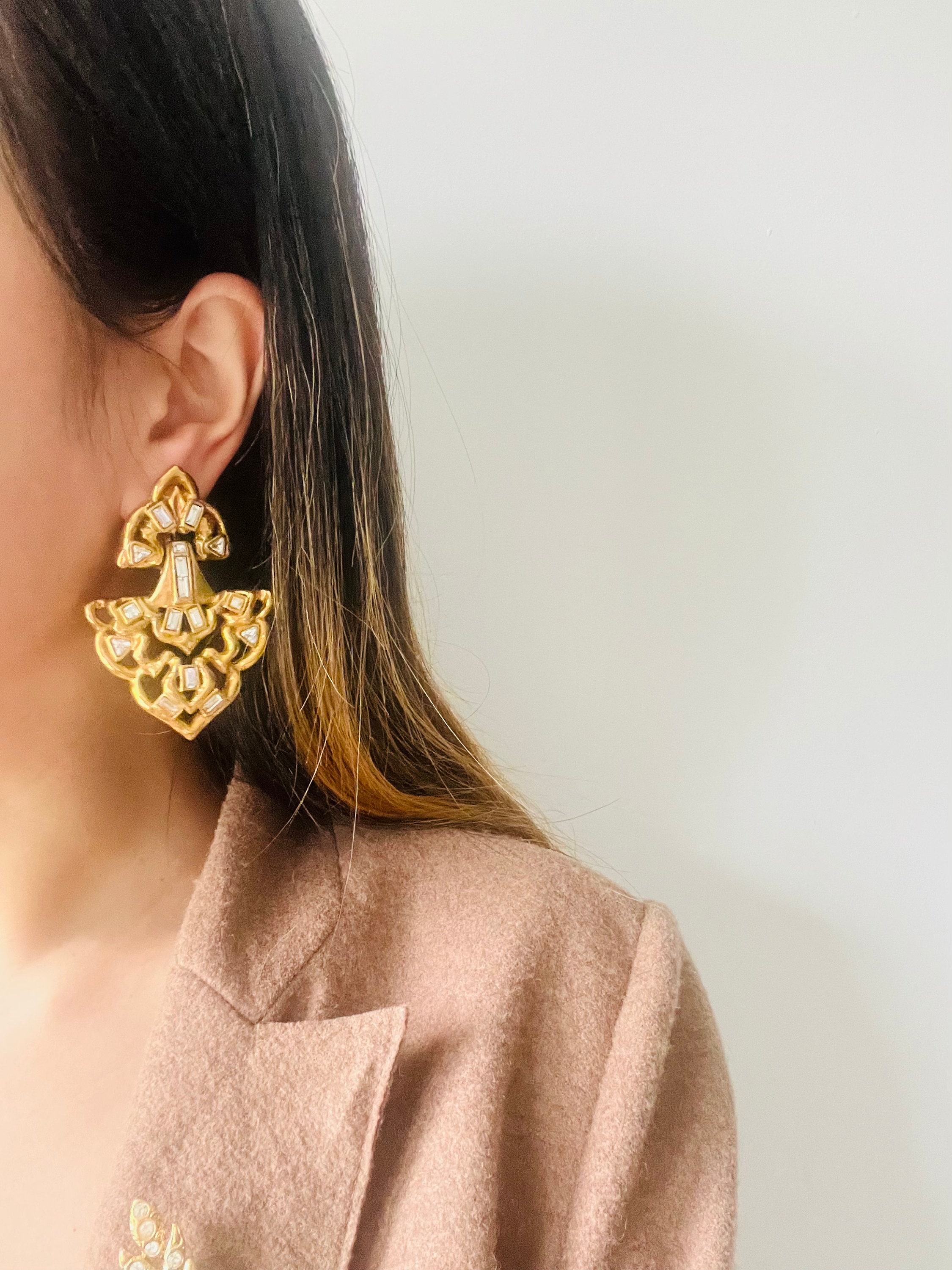 イヴ・サンローラン YSL ヴィンテージ ドアノッカー クリスタル